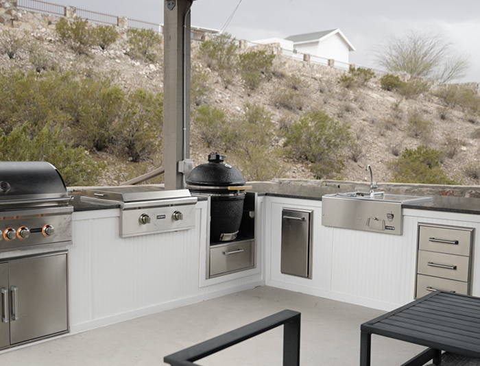Finished outdoor living project in El Paso